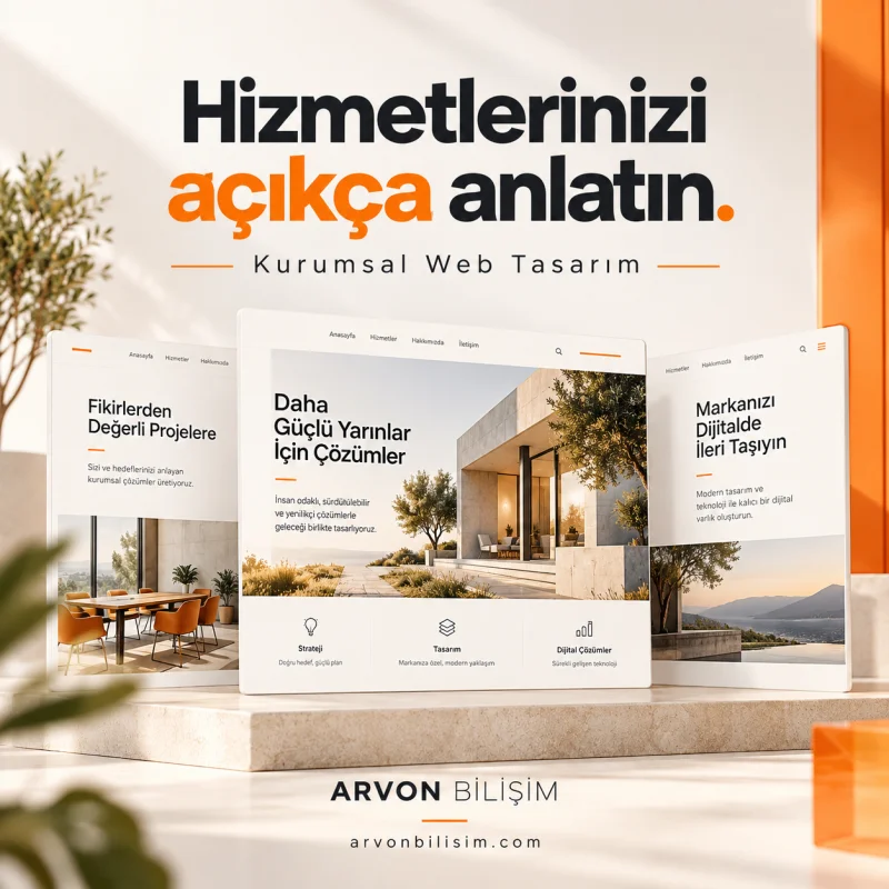 Kurumsal web tasarımı temsili sunumu