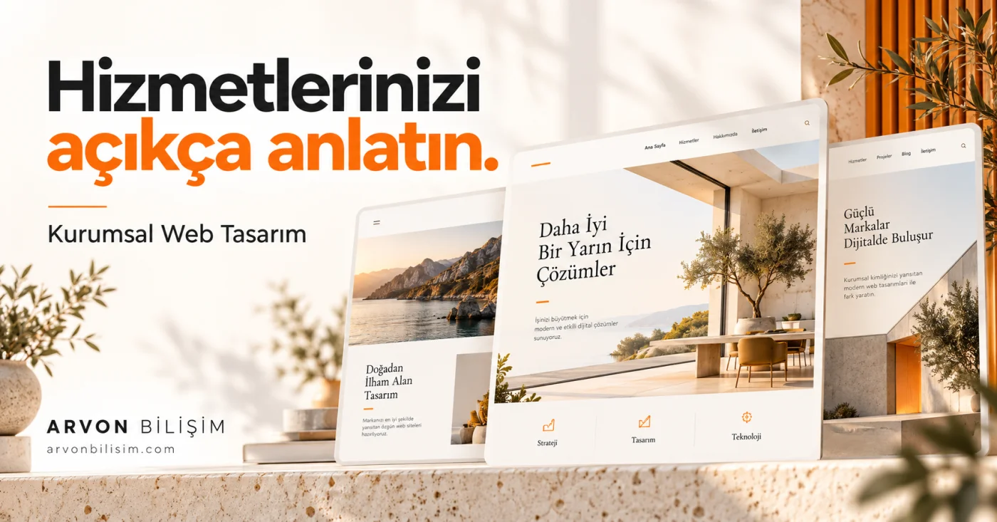 Hizmetlerinizi açıkça anlatın: kurumsal web tasarımı temsili sunumu